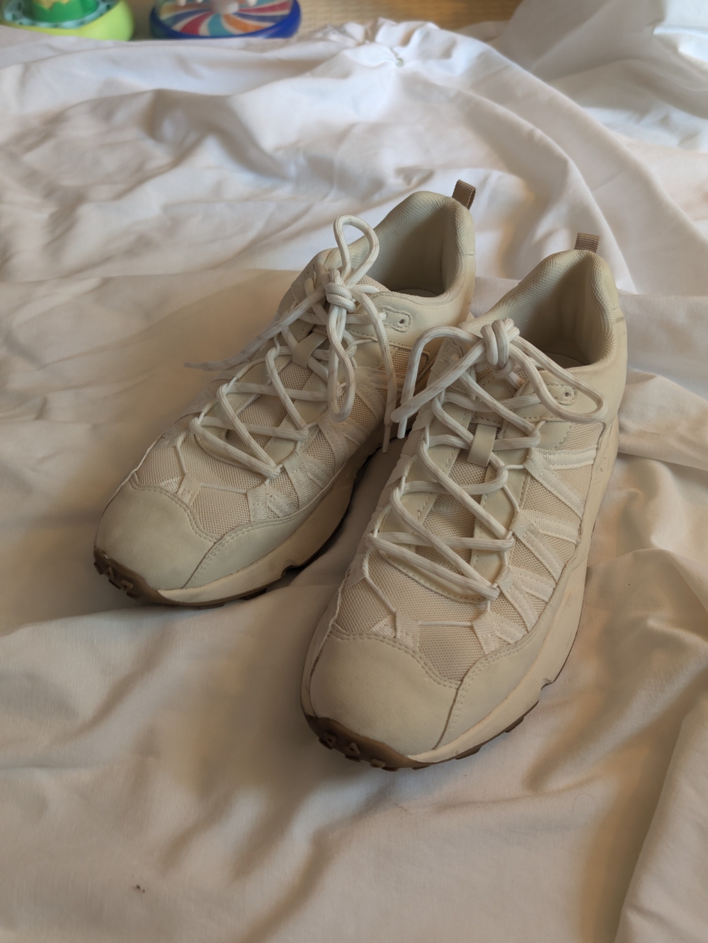 MIA Cream/Beige Men’s Sneakers - Lightweight Lace-Up Trainers
